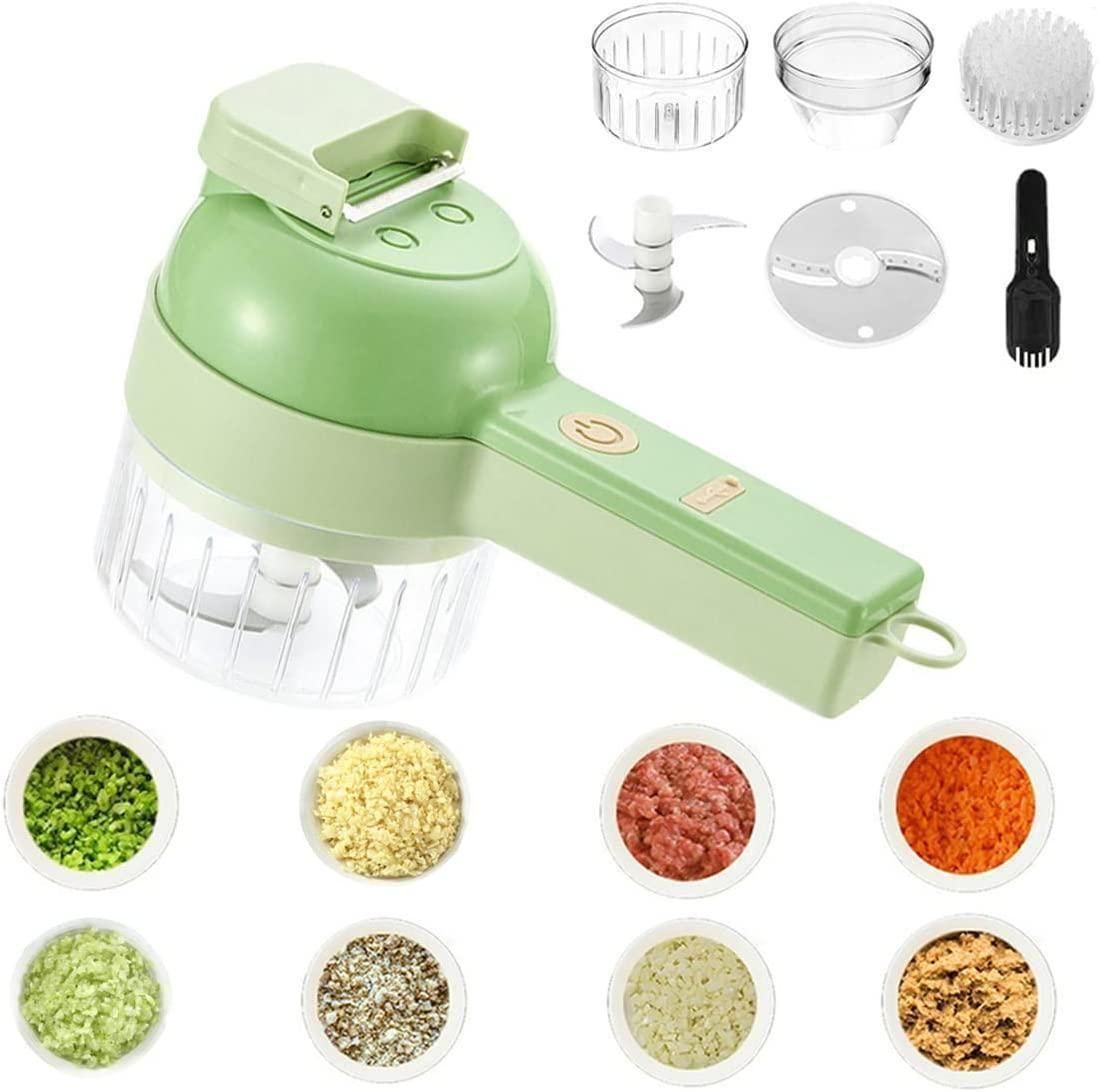 4 in 1 Portable Electric Vegetable & Meat Cutter Set