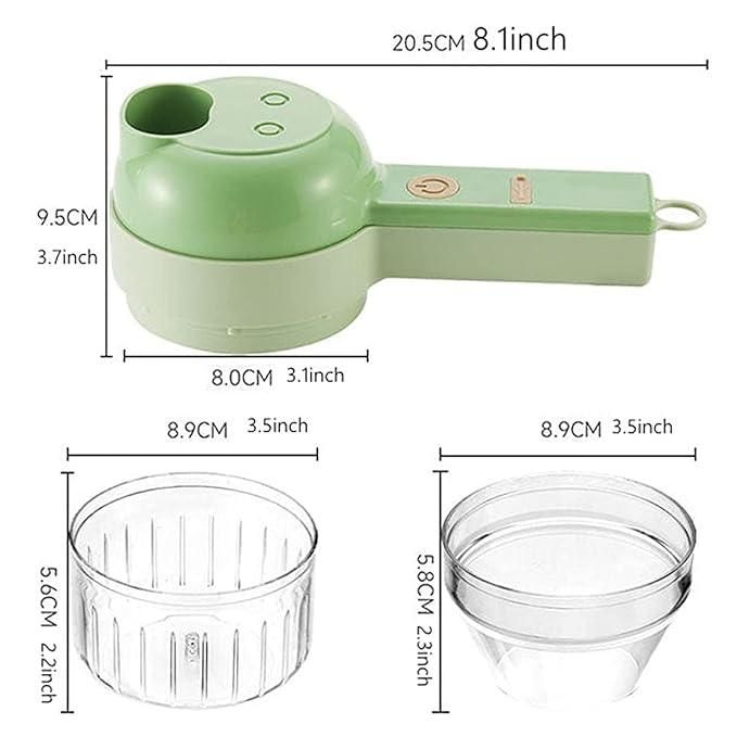 4 in 1 Portable Electric Vegetable & Meat Cutter Set