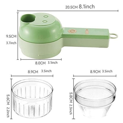 4 in 1 Portable Electric Vegetable & Meat Cutter Set